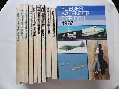 Collection German aviation calendar 1964-1972 aviation calendar GDR 1973-1987 22 pieces