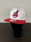 OLD CLASSIC THROWBACK RETRO CHIEF WAHOO LOGO INDIANS SNAPBACK HAT RED WHITE NWT