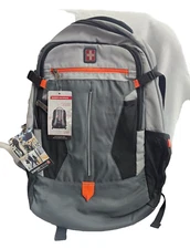 Swiss Tech Unisex Adult Banded Backpack Grey Orange
