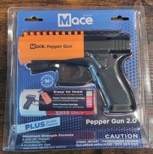 Mace Pepper Gun 2.0 Black/Orange Model with Pepper Spray Refill Included