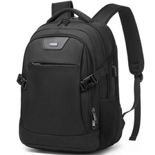 Anti Theft Laptop Backpack, Black, USB Charging Port, 15.6 Inch