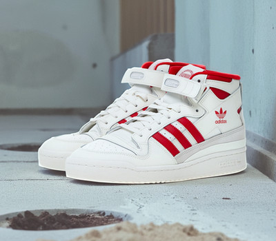 Adidas Forum mid unisex white red grey IG6497 size 37