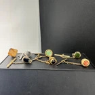 Vintage Tie Tack Lot of 7 Polished Stone
