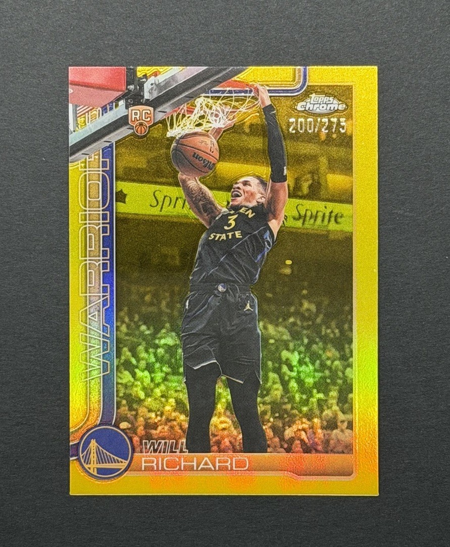 2025-26 Topps Chrome Update Will Richard True Yellow Refractor /275 #196