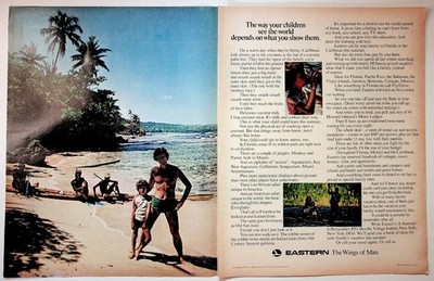 Eastern Airlines Vintage Magazine Ad Travel Florida Caribbean 1970s