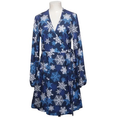 Shinesty, Wickelkleid, Größe: M, Blau/Weiß, Elasthan/Polyester, Sonstiges #zsS