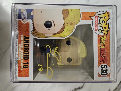 Funko Pop Dragonball Z Android 18 Signed By Colleen Clinkenbeard W/protector