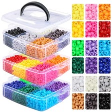 IOOLEEM Pony Beads 18 Colors, 3200pcs , Beading Kits 3200pcs, Multi-colored