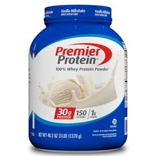 Premier Protein 30g High Protein Powder, Vanilla Milkshake, 3 Pounds