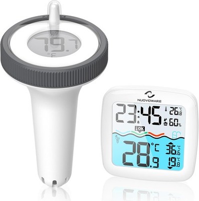 Digital Floating Pool Thermometer Wireless with Easy Read Screen Display Remote