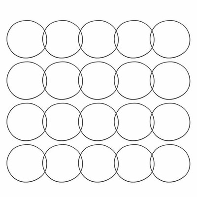 20pcs Black 78mm Outer Dia 1.5mm Thickness Sealing Ring O-shape Rubber Grommet  