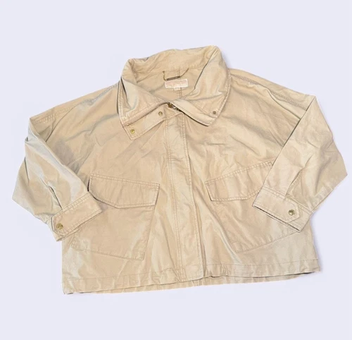 Trench cappotto donna XL Michael Kors leggero kaki ritagliato