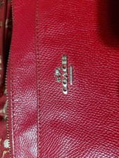 Coach Red Leather Shoulder Bag
