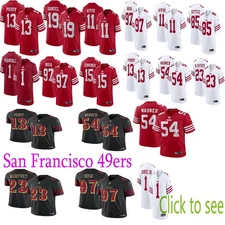 Men's 49ers 2025 Player Game Stitched Jersey NWT