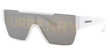 Burberry Men's White Shield Sunglasses w/Graphic Mirr.Lens BE4291-3007H-38 Italy