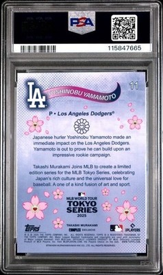 🔥🔥🔥PSA 10🔥🔥🔥2025 Topps Murakami YOSHINOBU YAMAMOTO Tokyo