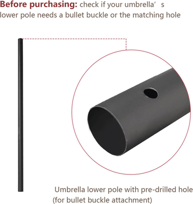 lower pole for patio umbrella aluminum BenefitUSA Diameter 1.5" Replacement Extension Outdoor (33.5''L Length) : Patio, Lawn & Garden making it well 1.5In Dark Gray Outdoor Patio