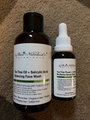 Skin Nutrition Botanicals Tea Tree Oil Face Wash and Serum Mask Set
