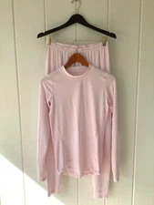Polar Edge MEDIUM Pink 2 Piece Base Layer Long Sleeve and Pants Cozy Vibes EUC