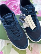 Image of Lacoste Men's Trainers Size UK 7 Navy.New with Box.