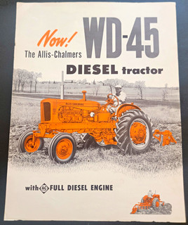 1950'S Allis Chalmers WD 45 Diesel Tractor Advertising Brochure Agriculture