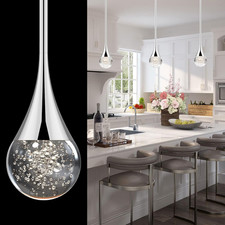Dimmable Crystal Pendant Light for Kitchen Island  Dining Room - Modern Design