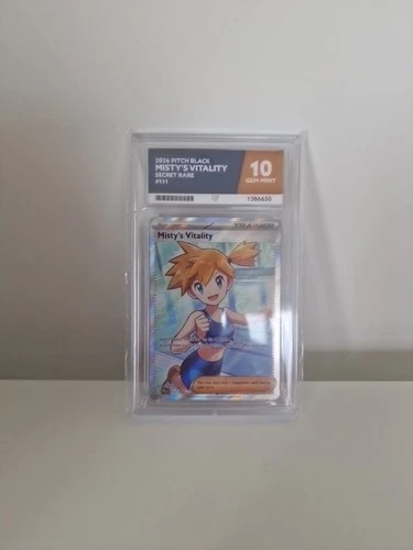 Pokémon TCG Misty's Vitality 111/084 Pitch Black Secret Rare Ace 10 Gem Mt