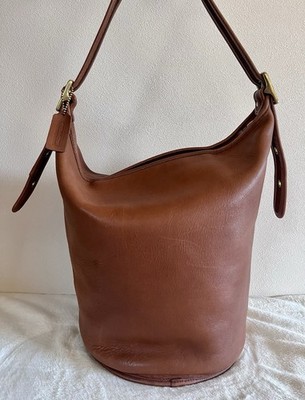 VGUC VTG Coach 9085 XL Duffle Sac British Tan Glovetanned Leather Shoulder Bag