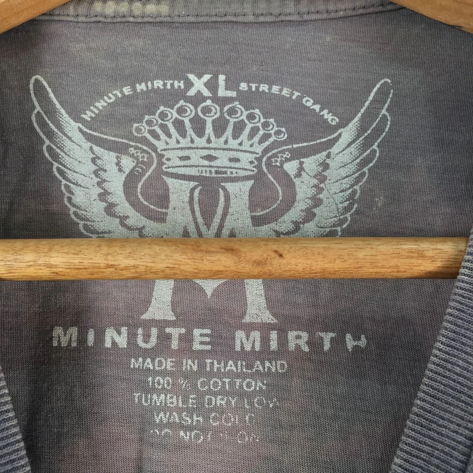 Minute Mirth mens t shirt size XL grey short sleeve street gang round neck122401 - Image 3 of 4