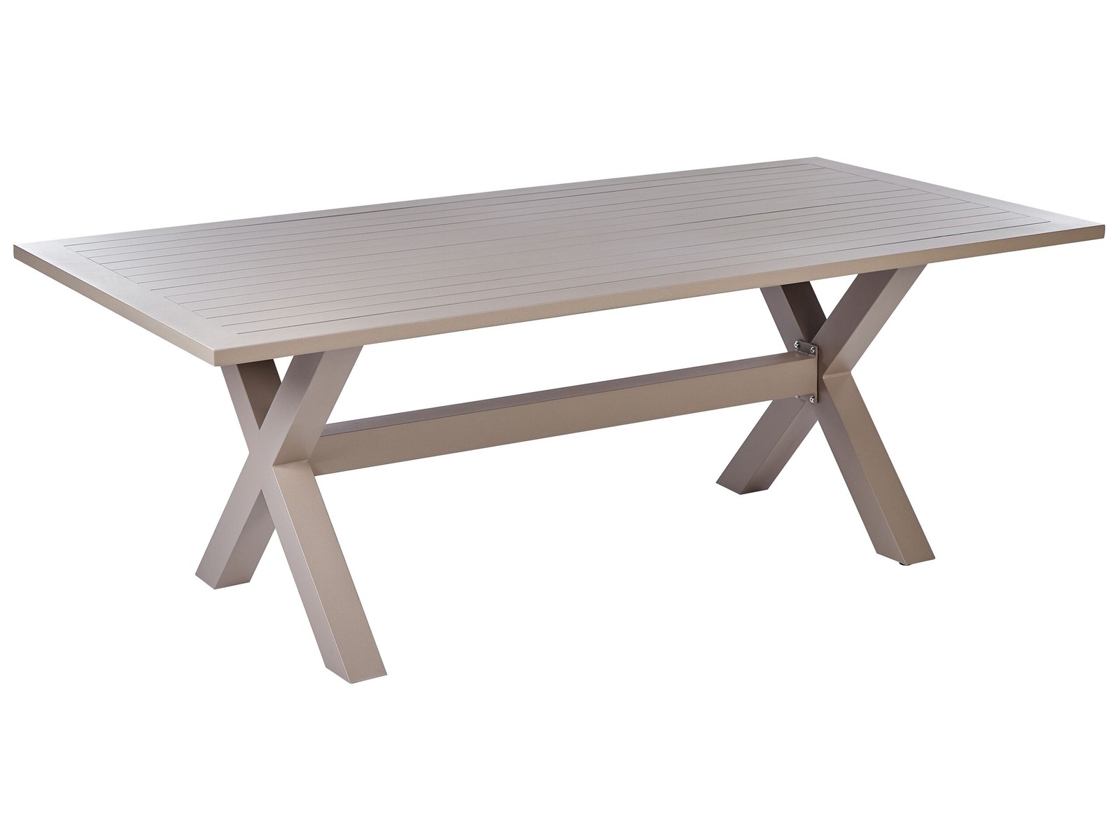 Tavolo da giardino alluminio beige 200 x 105 cm CASCAIS