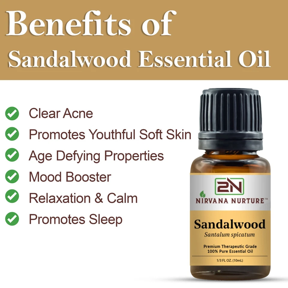 Sandalwood Essential Oil 100% Pure Natural Therapeutic Grade - Image 3 of 4