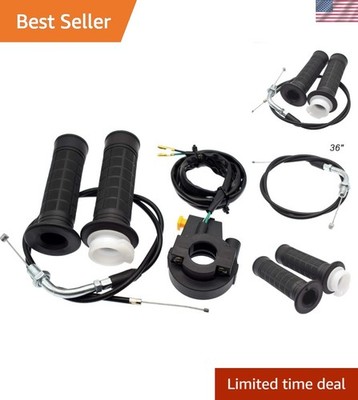 Versatile Twist Throttle Set with Cable Kill Switch for ATV & Motorized Bikes
