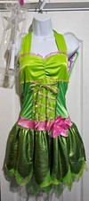 Disney Fairy Tinkerbell Costume Junior 3-5 Dress Wings Light Up Wand Teen Girls