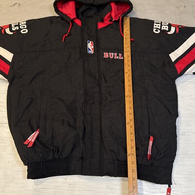 Starter Chicago Bulls ジャケット L/G/G Men's Chicago Bulls Starter Red Captain Oxford Full-Zip Jacket