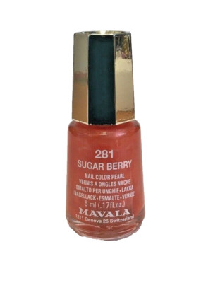 MAVALA 5ml Mini Nagellack Pearl Sugar Berry 281 Orange Jelly Effect Wet-Look