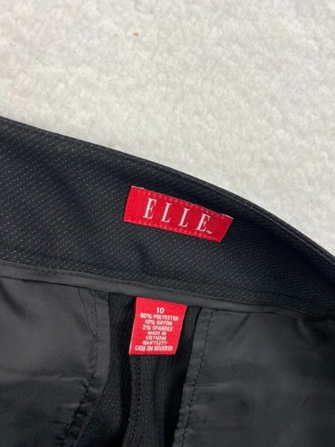 Elle Women's Black Pin-Striped Slacks Size 10 Dress Casual Pants NWT - Picture 8 of 9
