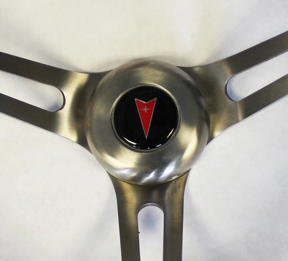 69-93 Pontiac Firebird GTO Bonneville 15" Stained Wood Grip Steering Wheel - Image 2 of 4