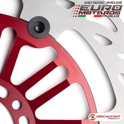 Par de rotores de disco de freno de luz Aprilia Futura 1000 Discacciati rojo o negro - Imagen 5 de 6