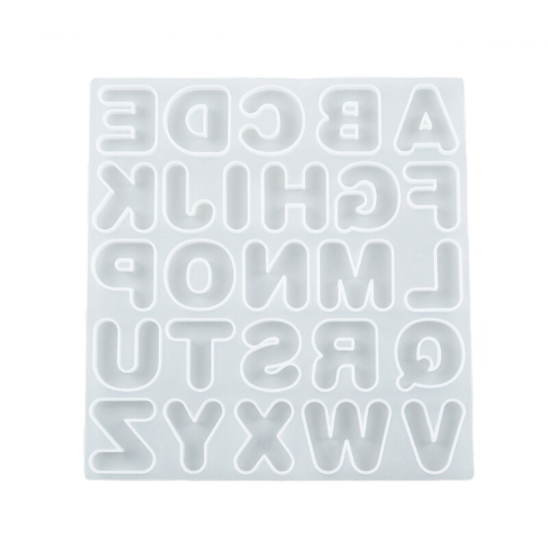 DIY Epoxy English Alphabet Keychain & Jewelry Mold for Pendants & Earrings