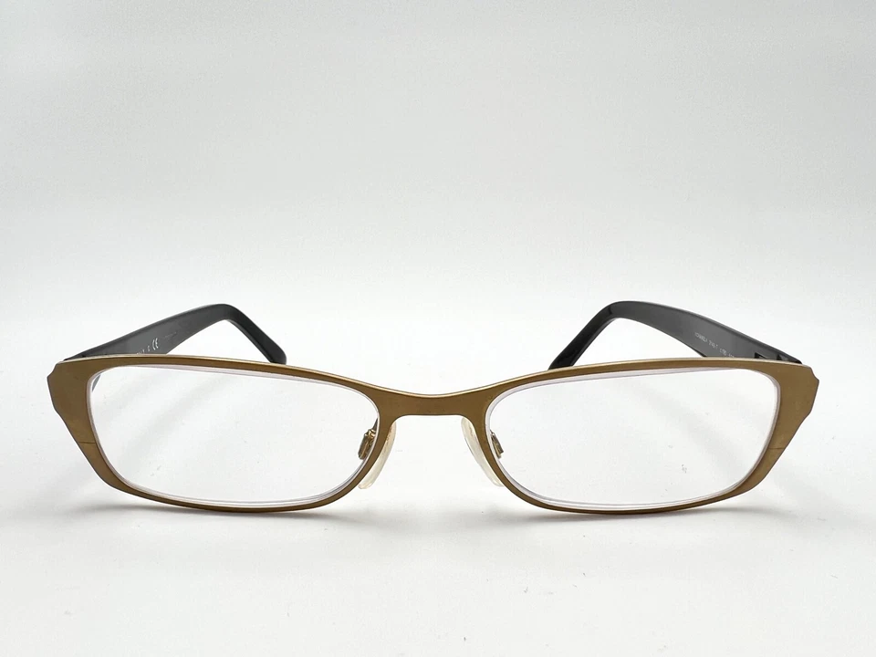 Auténticos marcos de gafas Chanel 2149-T 190 dorados 51[]16-140 negros Italia F839 Foto 2 de 4