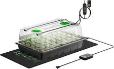 VIVOSUN 1-Pack 40-Cell Seed Starter Trays with 1 Set of LED Lights and 10"x20.75