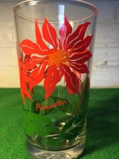 VINTAGE PEANUT BUTTER GLASS POINSETTIA PATTERN BOSCUL PEANUT BUTTER GLASS RARE!