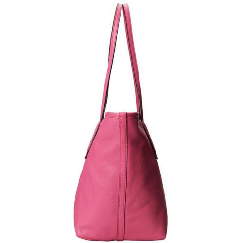NWT Coach Taxi Leather Zip Top Tote Silver Fuchsia F33915 | eBay
