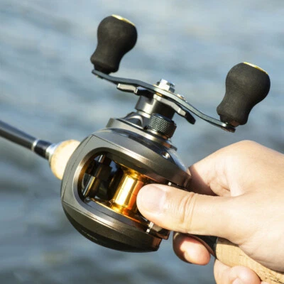 MARKENLOS Baitcasting Angelrolle Magnetische Bremse Salzwasser Süßwasser Fishing Rolle DE