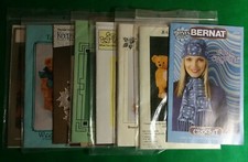 Lot Of 8 Pattern Booklets Knit Crochet Teddy Bear Handbag