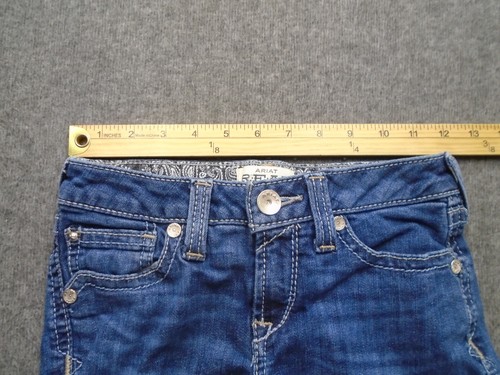 Ariat Jeans Girls 24 Blue Real Darlene Boot Cut Western Cowgirl Rodeo Boho - Picture 6 of 14
