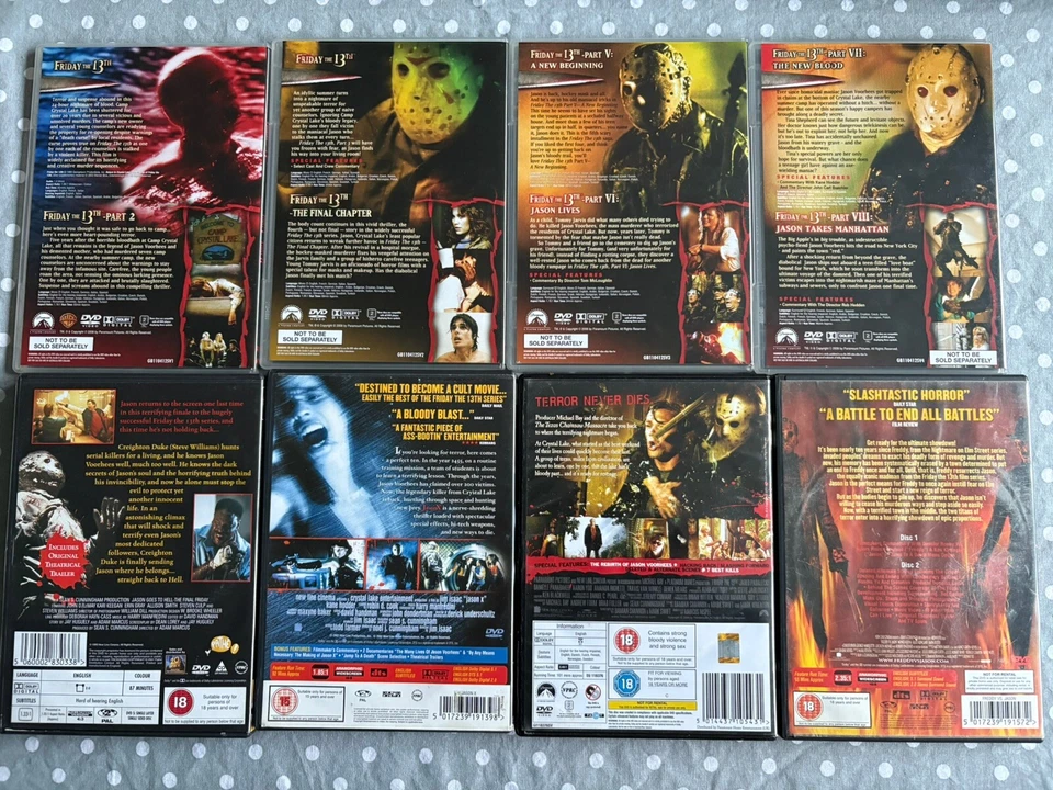 FRIDAY THE 13TH DVD COLLECTION PART 1 2 3 4 6 7 8 9 10 FREDDY V JASON + REMAKE - Image 4 of 4