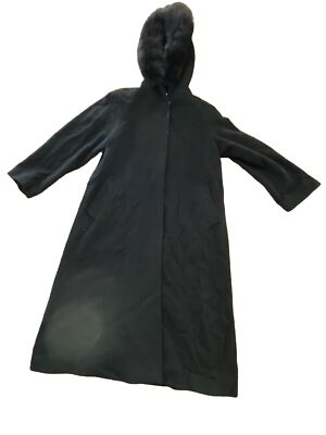 Kristen Blake Wool And Cashmere Coat With Hood With Fox Size 10P  UPDATED