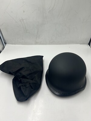 Kylin Motorcycle Helmet, KY-602 German Style Flat Black Advanced Size Medium