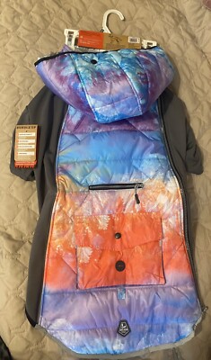 Multi Color Tyedye Mtn Arcadia Trail LED DOG Jacket With Wastebag Dispenser XXL